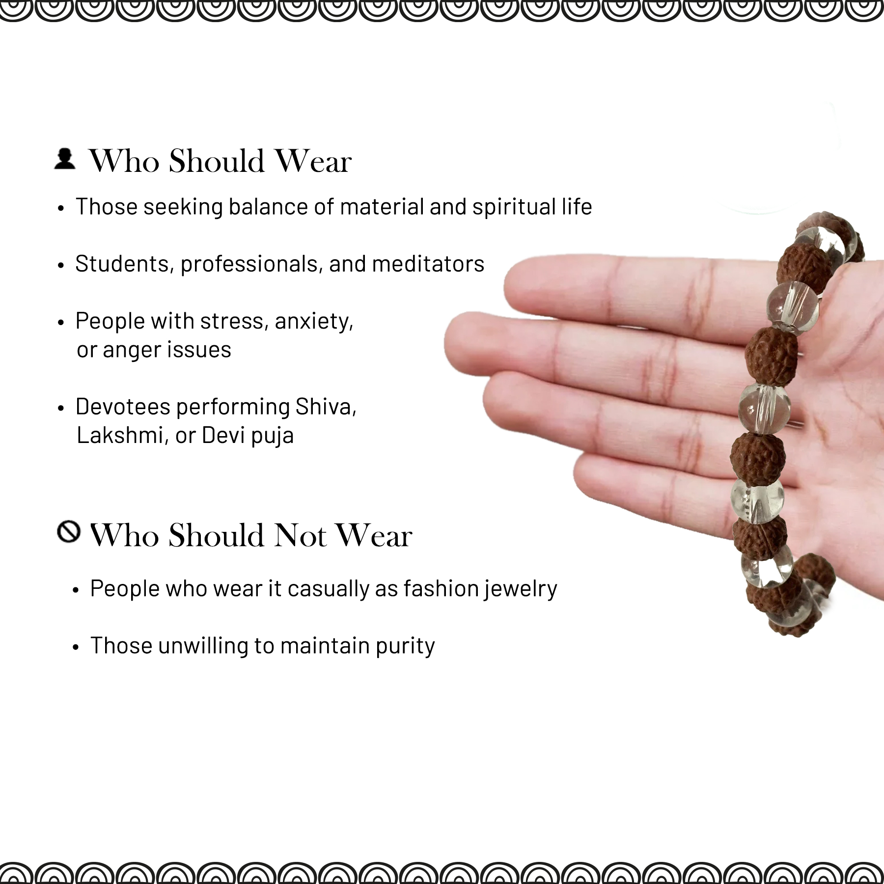 Sphatika Rudraksha Bracelet