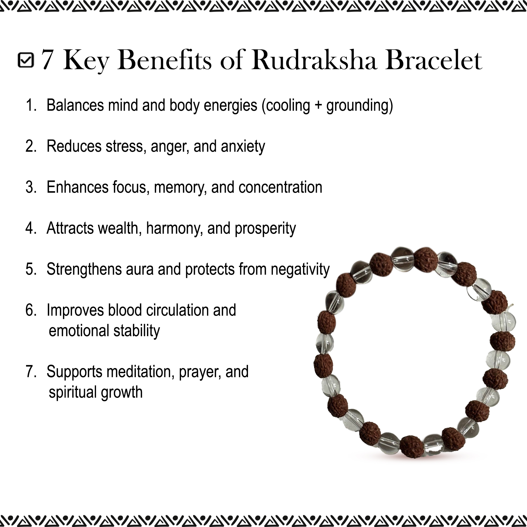 Sphatika Rudraksha Bracelet