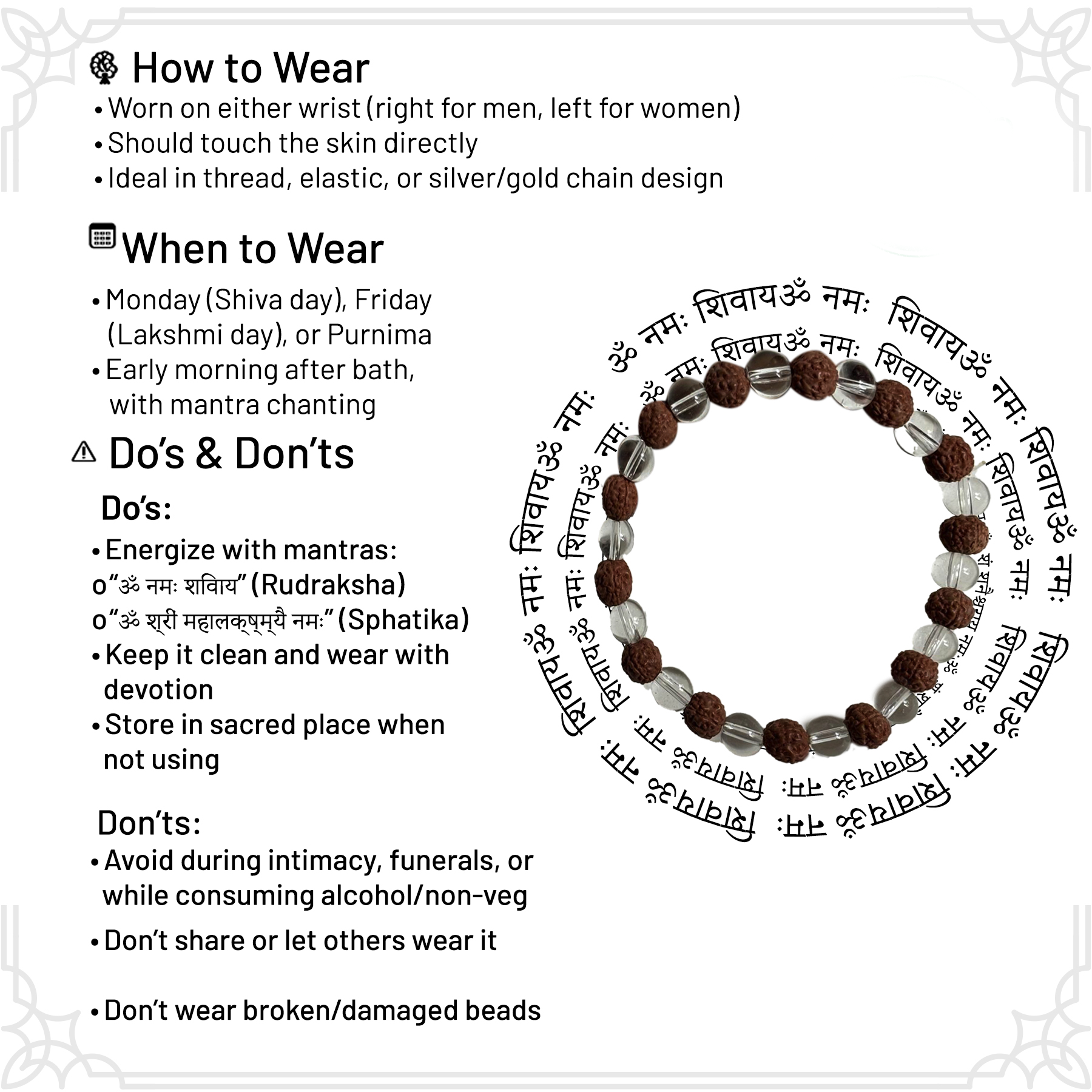 Sphatika Rudraksha Bracelet